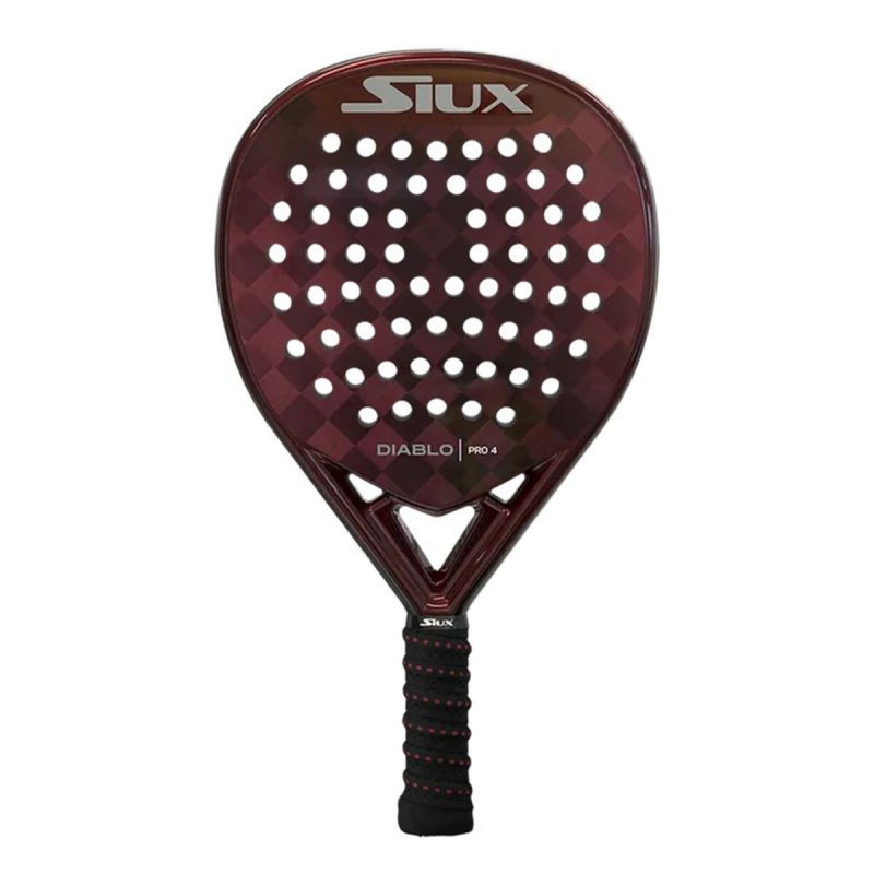 Pala de Pádel Siux Diablo Pro 4 Rojo Oscuro Carbono EVA