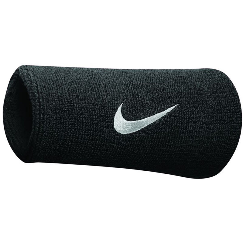 Muñequera Deportiva Nike Swoosh Doublewide Negro