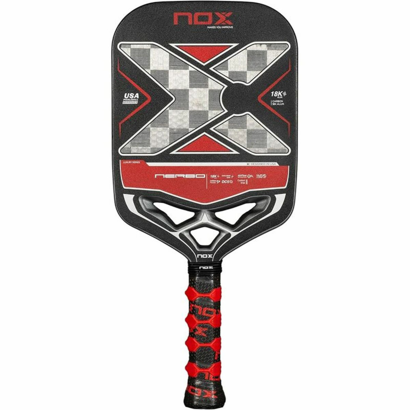 Pala de Pickleball Nox Nerbo Negro Fibra de carbono